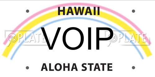 VOIP Hawaii License Plate