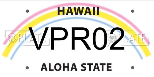 VPR02 Hawaii License Plate