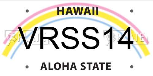 VRSS14 Hawaii License Plate