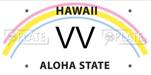 VV Hawaii License Plate