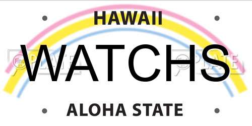 WATCHS Hawaii License Plate
