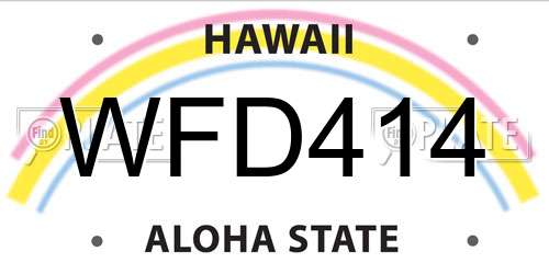 WFD414 Hawaii License Plate