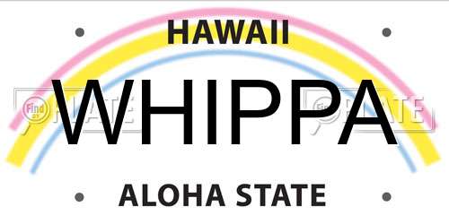 WHIPPA Hawaii License Plate