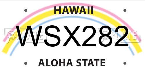 WSX282 Hawaii License Plate