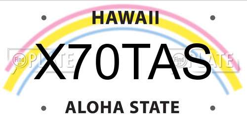X70TAS Hawaii License Plate