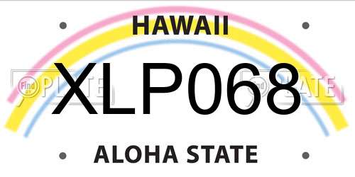 XLP068 Hawaii License Plate