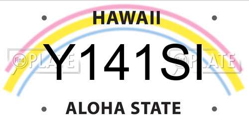 Y141SI Hawaii License Plate
