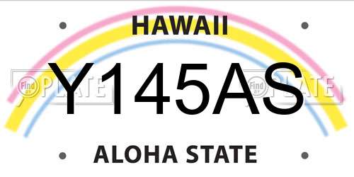 Y145AS Hawaii License Plate