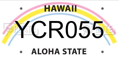 YCR055 Hawaii License Plate