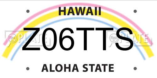 Z06TTS Hawaii License Plate