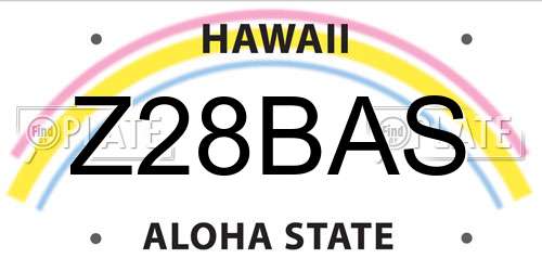 Z28BAS Hawaii License Plate