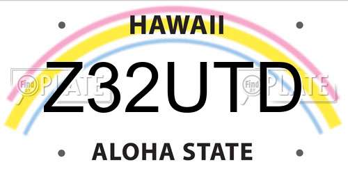 Z32UTD Hawaii License Plate