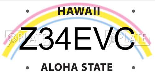 Z34EVC Hawaii License Plate