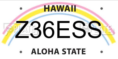 Z36ESS Hawaii License Plate