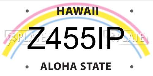 Z455IP Hawaii License Plate