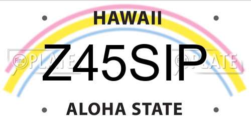 Z45SIP Hawaii License Plate