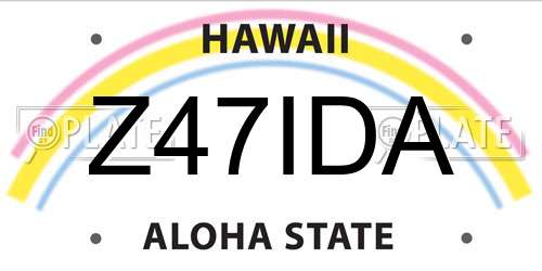 Z47IDA Hawaii License Plate