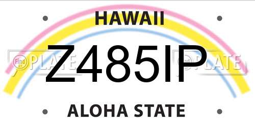 Z485IP Hawaii License Plate