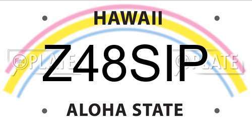 Z48SIP Hawaii License Plate