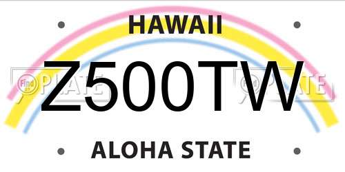 Z500TW Hawaii License Plate