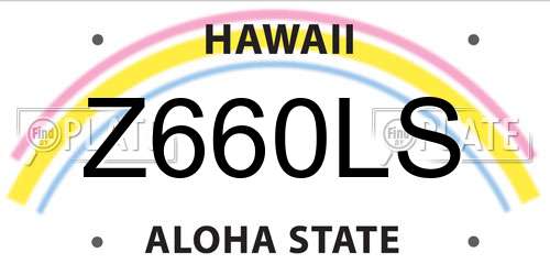 Z660LS Hawaii License Plate