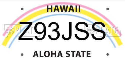 Z93JSS Hawaii License Plate