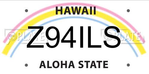 Z94ILS Hawaii License Plate