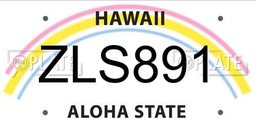 ZLS891 Hawaii License Plate