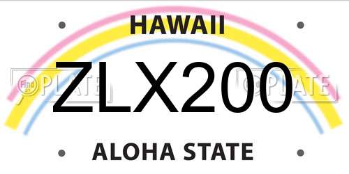 ZLX200 Hawaii License Plate