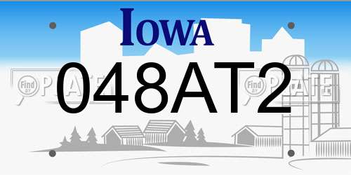 048AT2 Iowa License Plate