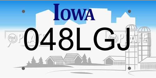 048LGJ Iowa License Plate