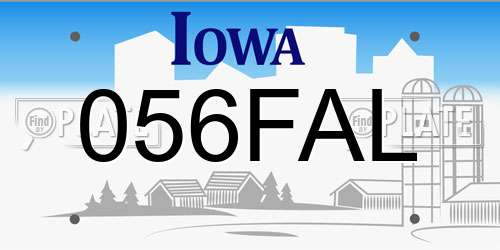 056FAL Iowa License Plate
