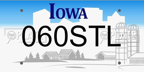 060STL Iowa License Plate