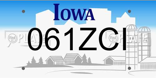 061ZCI Iowa License Plate