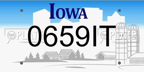 0659IT Iowa License Plate
