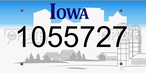 1055727 Iowa License Plate