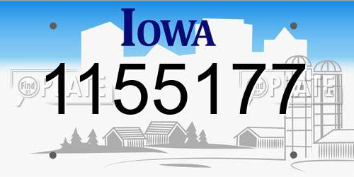 1155177 Iowa License Plate