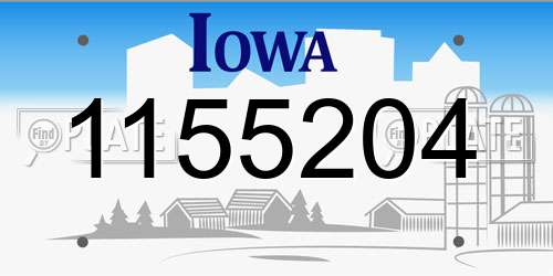 1155204 Iowa License Plate