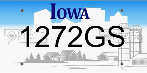 1272GS Iowa License Plate