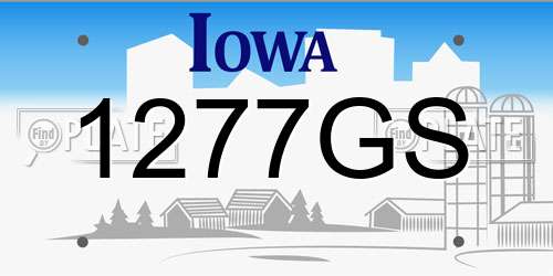 1277GS Iowa License Plate