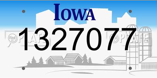 1327077 Iowa License Plate