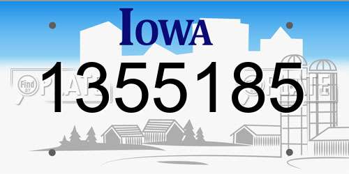 1355185 Iowa License Plate