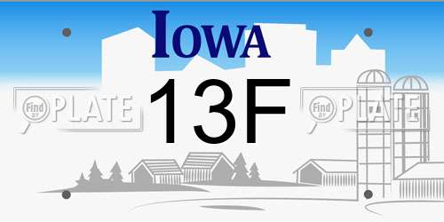 13F Iowa License Plate