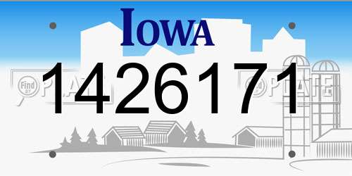 1426171 Iowa License Plate