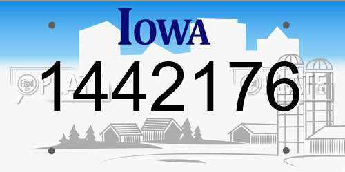 1442176 Iowa License Plate