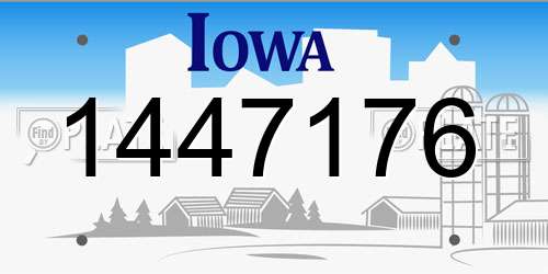 1447176 Iowa License Plate