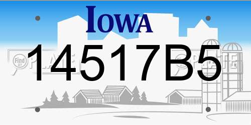 14517B5 Iowa License Plate