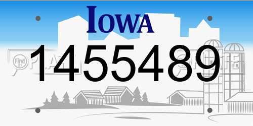 1455489 Iowa License Plate