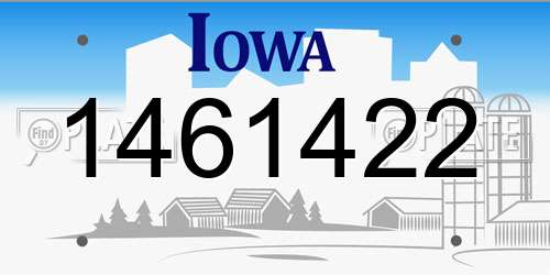 1461422 Iowa License Plate