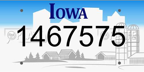 1467575 Iowa License Plate